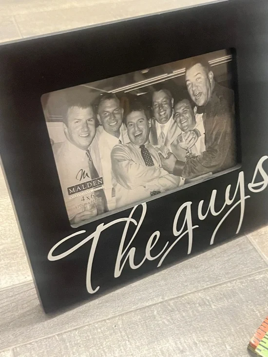 Malden Black Rectangular Photo Frame with Script Logo Insert - Picture 8 of 8